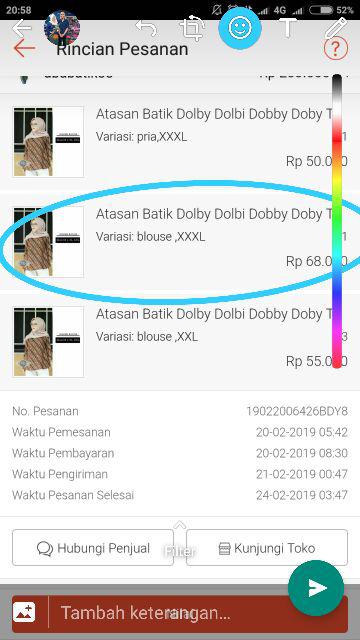 Batik Dolby Dolbi Dobby Doby Tenun Sutra Tulis Katun Atbm Baron Atasan Batik Wanita Sogan Srg308