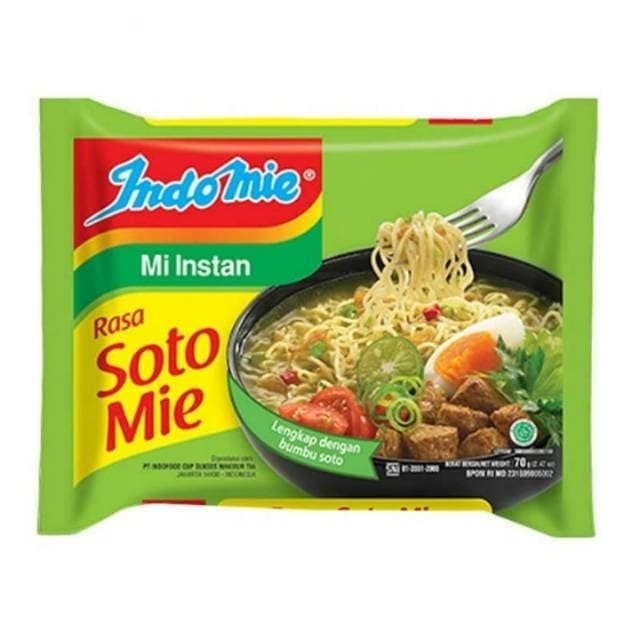 INDOMIE KUAH SOTO MIE INSTAN HALAL 70 GR MI NOODLE SOUP