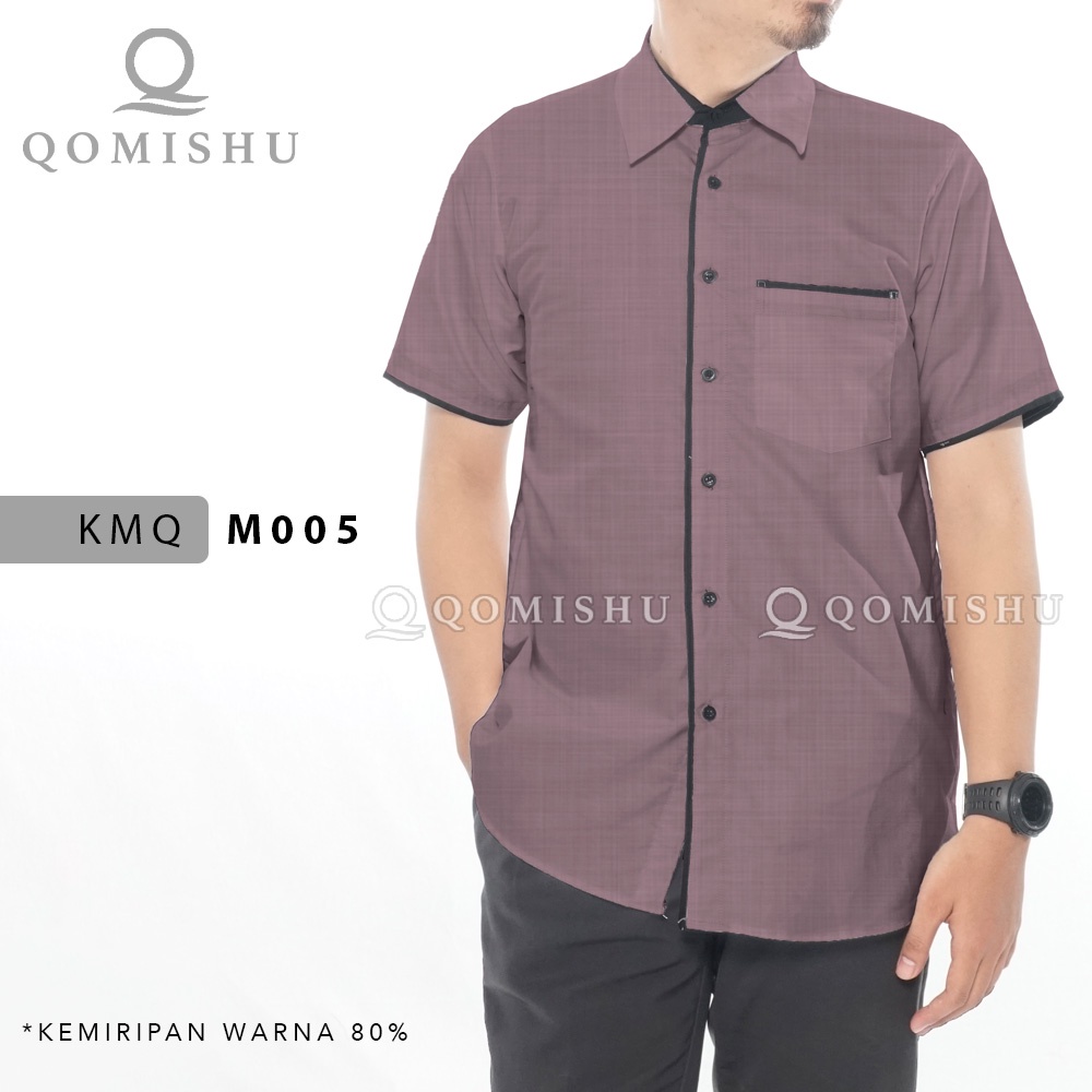 QOMISHU Kemeja Pria Kasual Slim Fit Keren Simpel Modis Modern KMQ