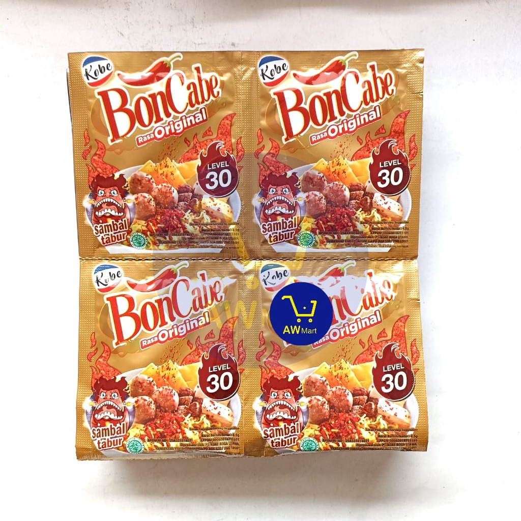 BON CABE RENCENG ISI 12 SACHET X 5.5 GR LEVEL 15, 30, 50 - SAMBAL TABUR