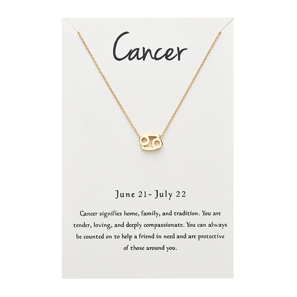 Hu Hu Hu Hu Hu Alat Bantu Pasang Kacamata♡ Kalung Rantai Dengan Liontin Dua Belas Rasi Bintang Untuk Wanita