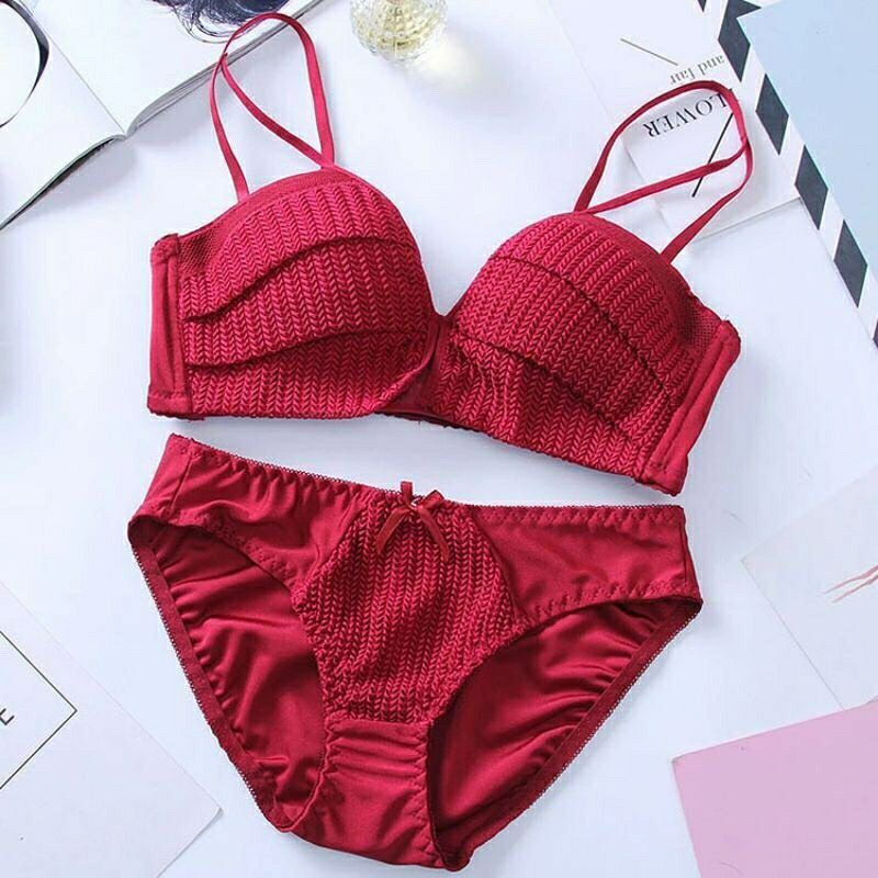 Zeeunderwear / Knit set bra panties / bralette / bh cd