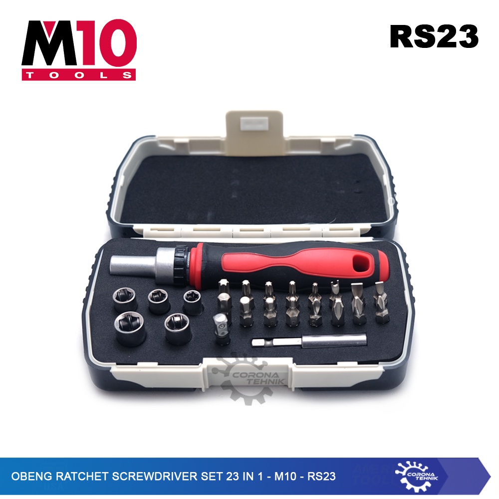 M10 - RS23 -Obeng Ratchet Screwdriver Set 23 in 1