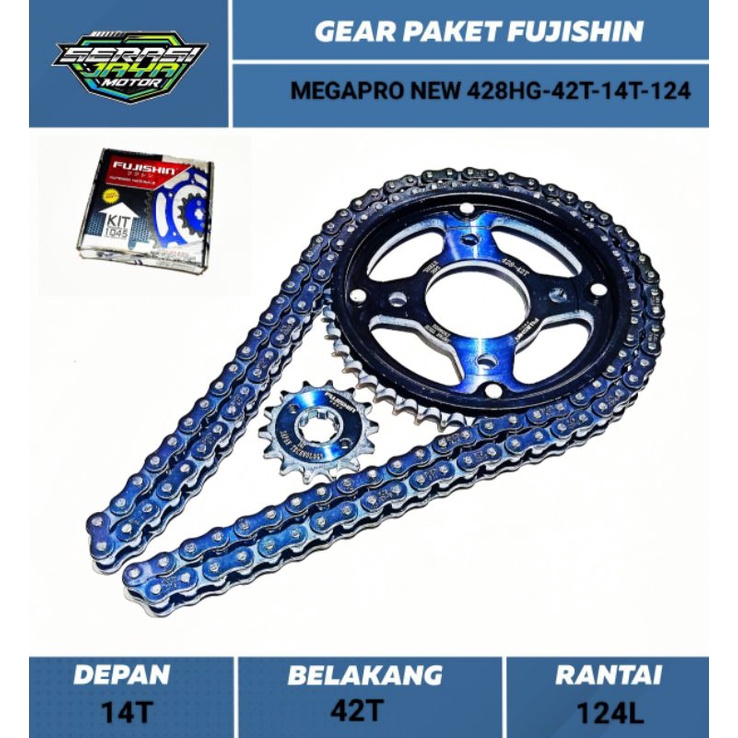 Fujishin GEAR PAKET MEGAPRO NEW / SONIC (428HG-42T-14T-124L)