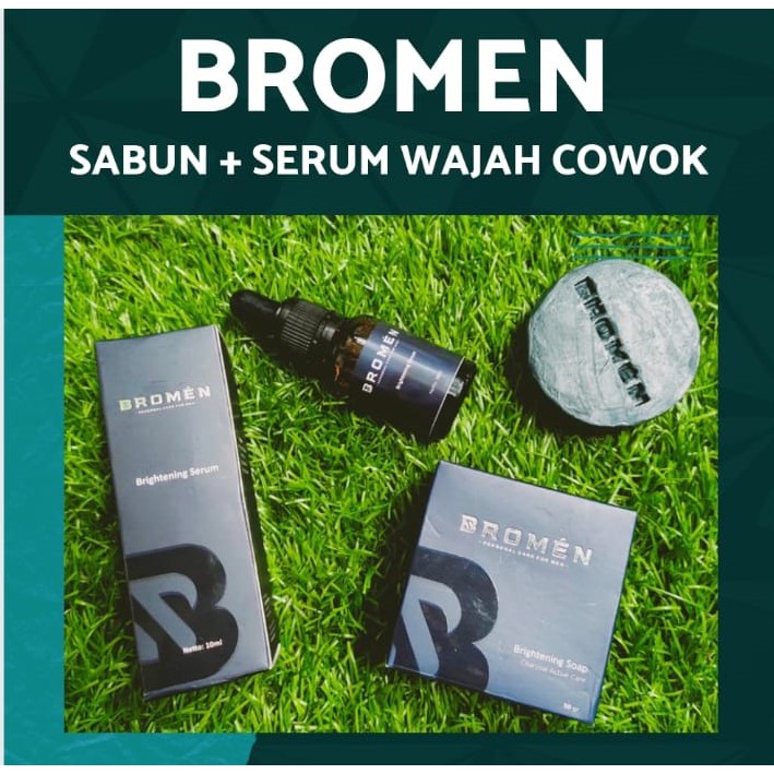 PAKET 3 - BROMEN [ 3Sabun + 3 Serum] BRIGHTENING PERAWATAN COWO