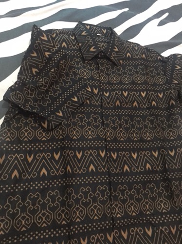 Size S M L Xl Xxl 3l 4l 5l Hem Batik Pria Monochrome Semut Coklat Kemeja Batik Pria