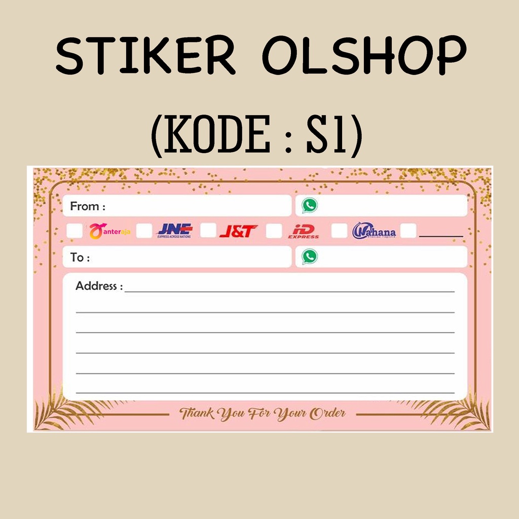 

THANKS CARD OLSHOP DAN STIKER OLSHOP