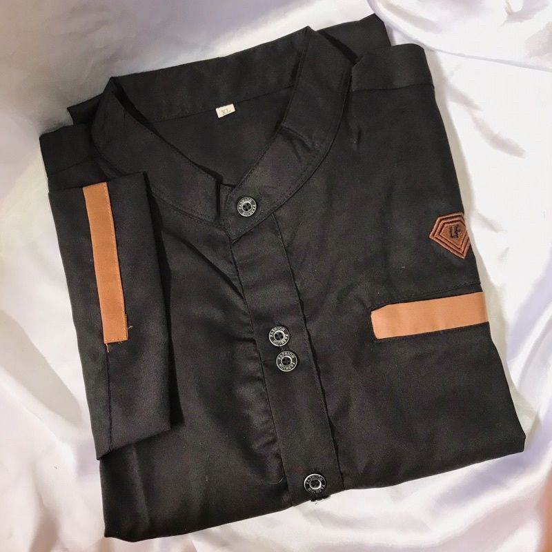 Kemeja Koko Kurta Toyobo Dua List Lengan Pendek