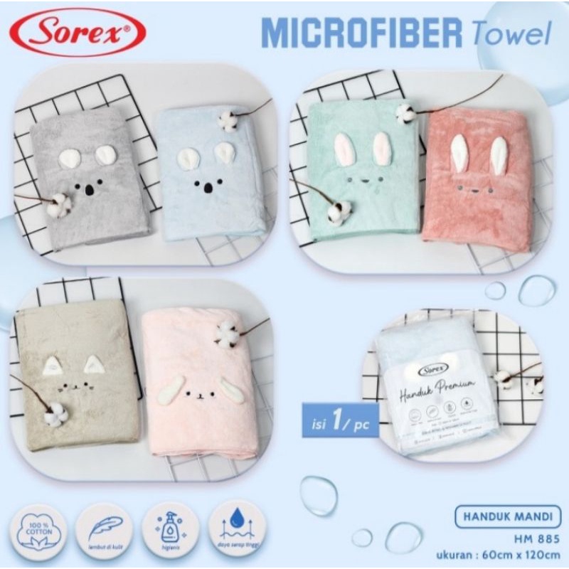 Sorex Handuk Mandi Premium Microfiber /Handuk Mandi Dewasa dan Anak