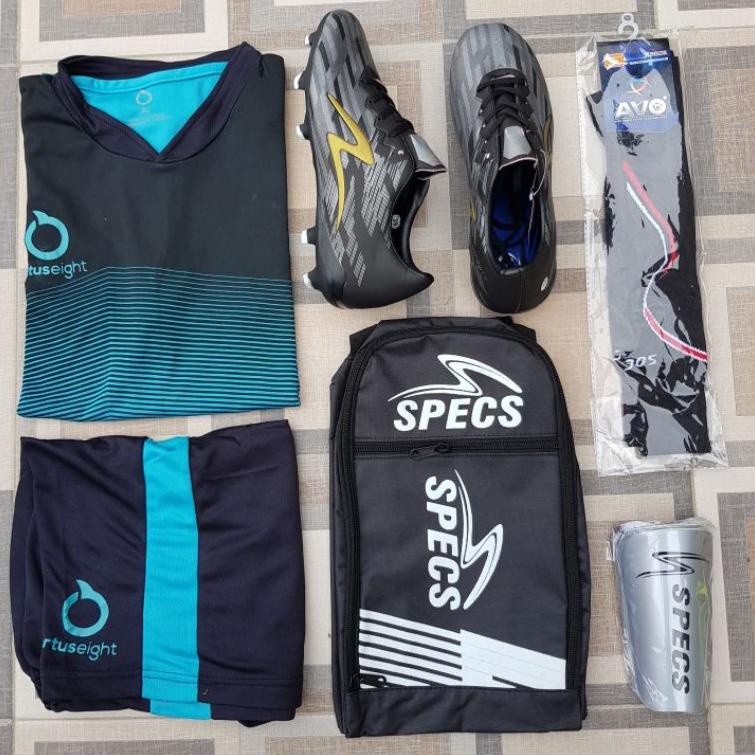Sudah READY.. [COD] SEPATU BOLA DEWASA paket lengkap murah premium set 5pcs 4pcs 3pcs spec