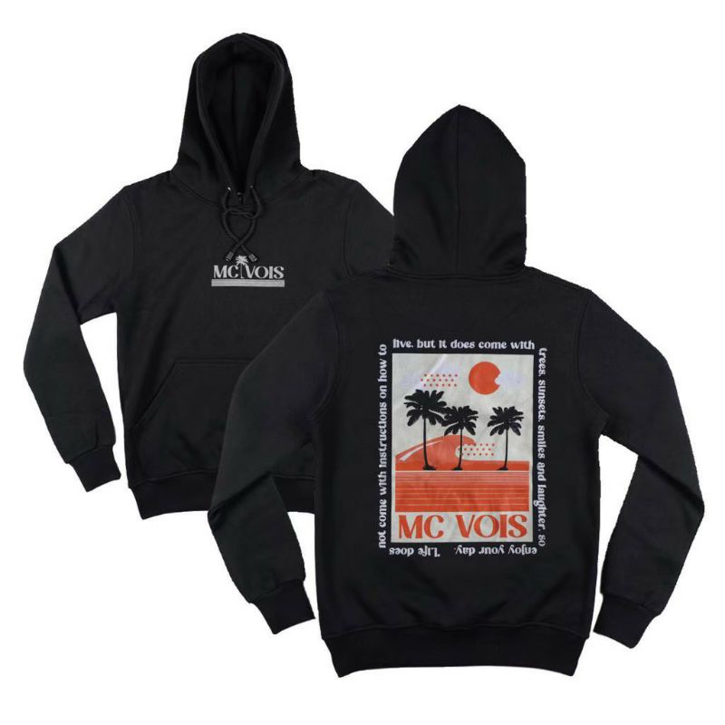 Hoodie Sweater Gambar Sablon Unisex Premium Distro Hitam