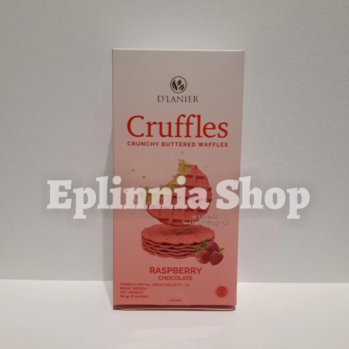 Dlanier Cruffles Crunchy Waffles Raspberry Chocolate 5's 66 gr