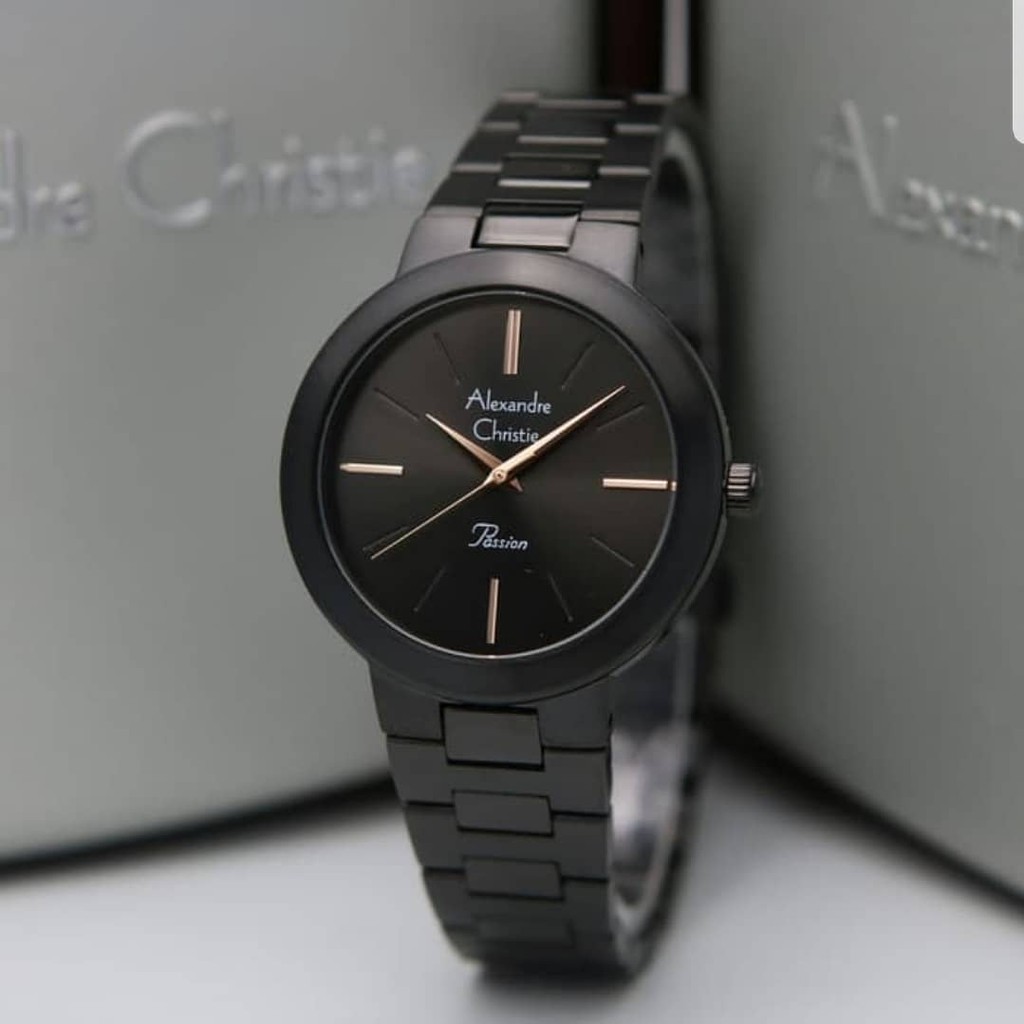 JAM TANGAN WANITA ALEXANDER CHRISTIE ORIGINAL BLACK AC2838