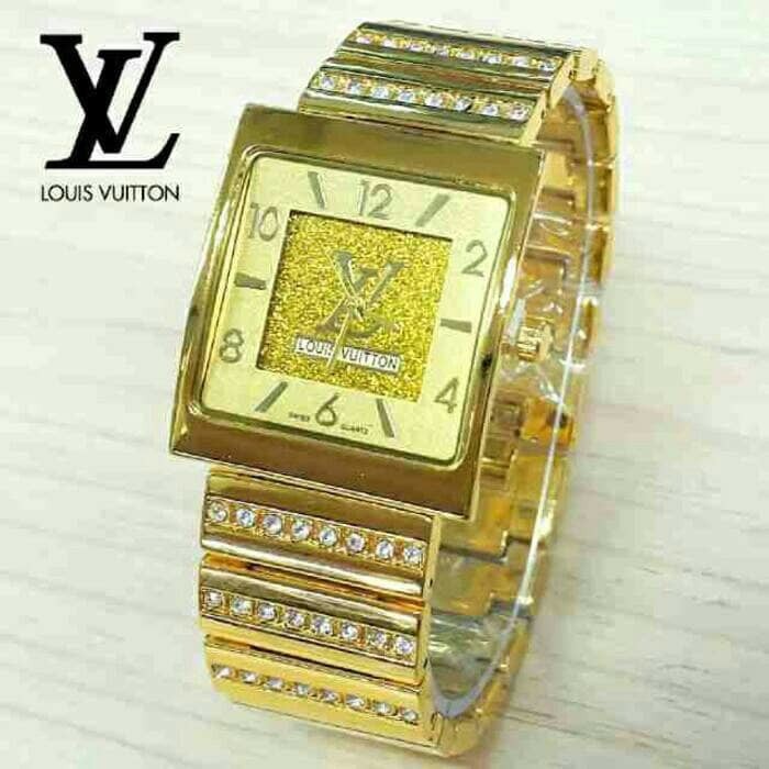 Dijual Jam Tangan Wanita LV   Louis Vuitton Rantai Square Berkualitas