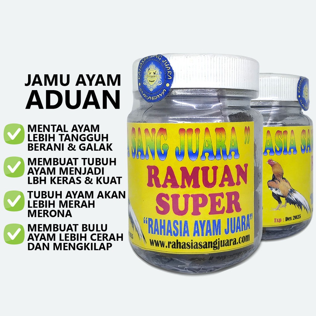 JAMU AYAM ADUAN BANGKOK MENINGKATKAN MENTAL AYAM SEMAKIN GALAK DAN TANGGUH