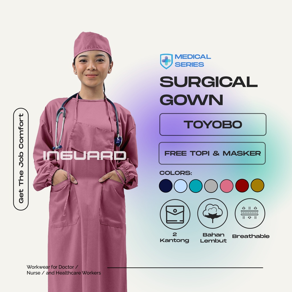 Jual INGUARD MEDICALSurgical Gown Toyobo Premium APD Surgical Gown APD Medis Gown APD