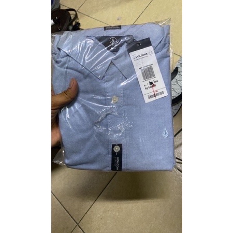 Kemeja Volcom oxford blue original