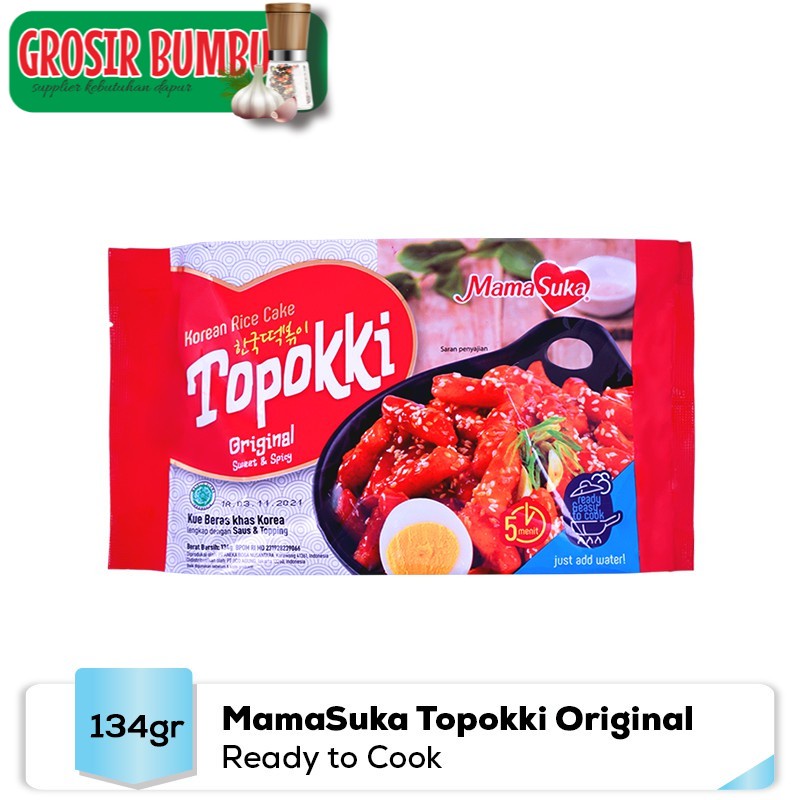 

MamaSuka Topokki Original 134 Gr (Ready to Cook) Mama Suka Toppoki