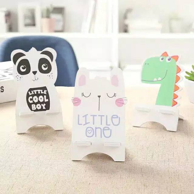 STAND HP ANIMAL LUCU BAHAN KAYU / HOLDER HP / PHONE STAND / STAND HOLDER HP