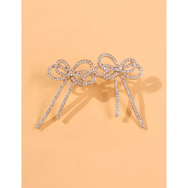 LRC Anting Tusuk Fashion Short Pearl Pearl Bow Earrings F70345