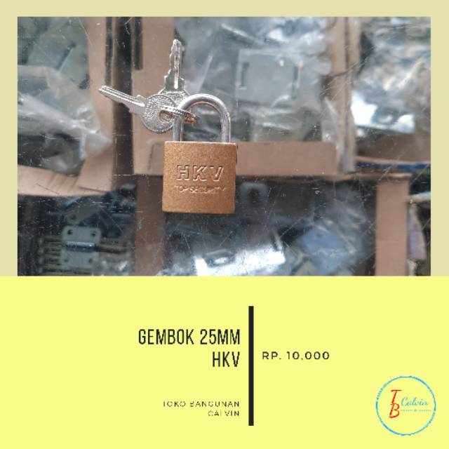 Gembok 25mm HKV Kuningan