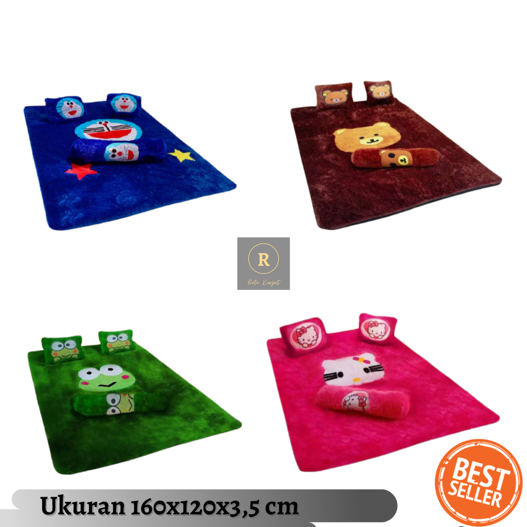 KASUR KARAKTER BULU RASFUR MURAH, TEBAL 3.5cm UKURAN 160x120