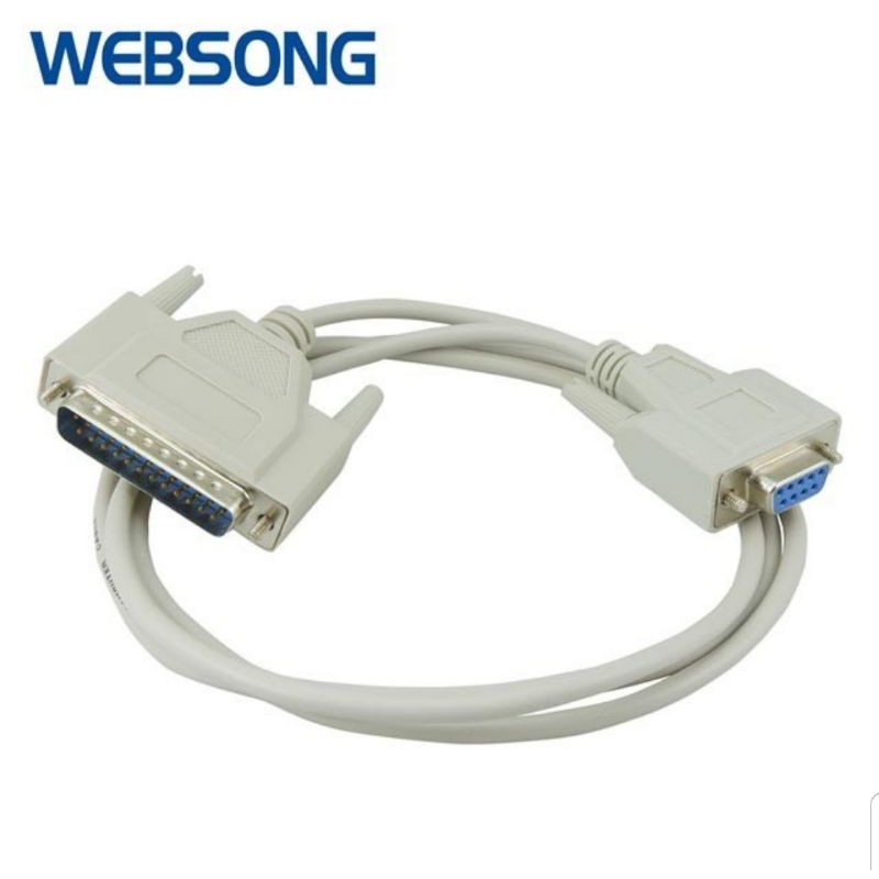 Kabel Serial DB9 Female to Parallel DB25 Male 1.5M WEBSONG