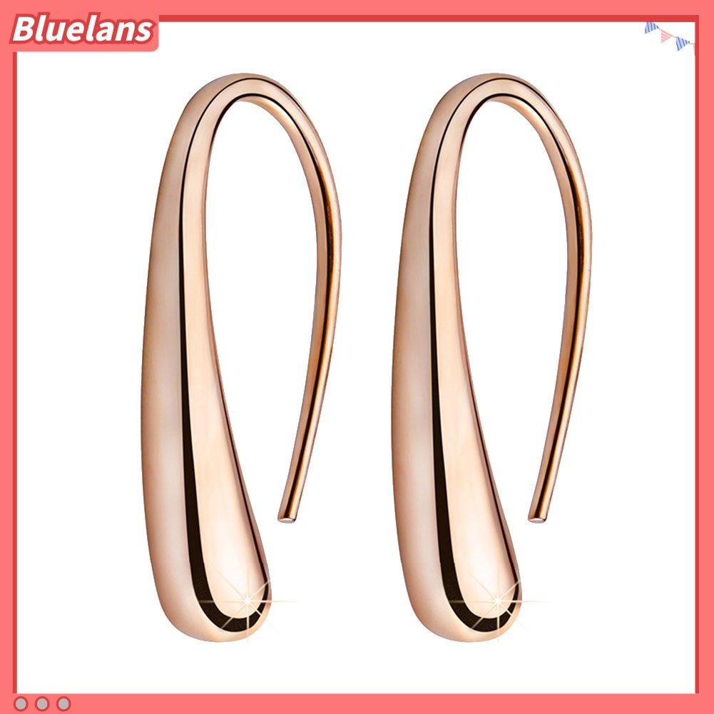 Anting Kait Bentuk Water Drop Bahan Alloy Untuk Wanita