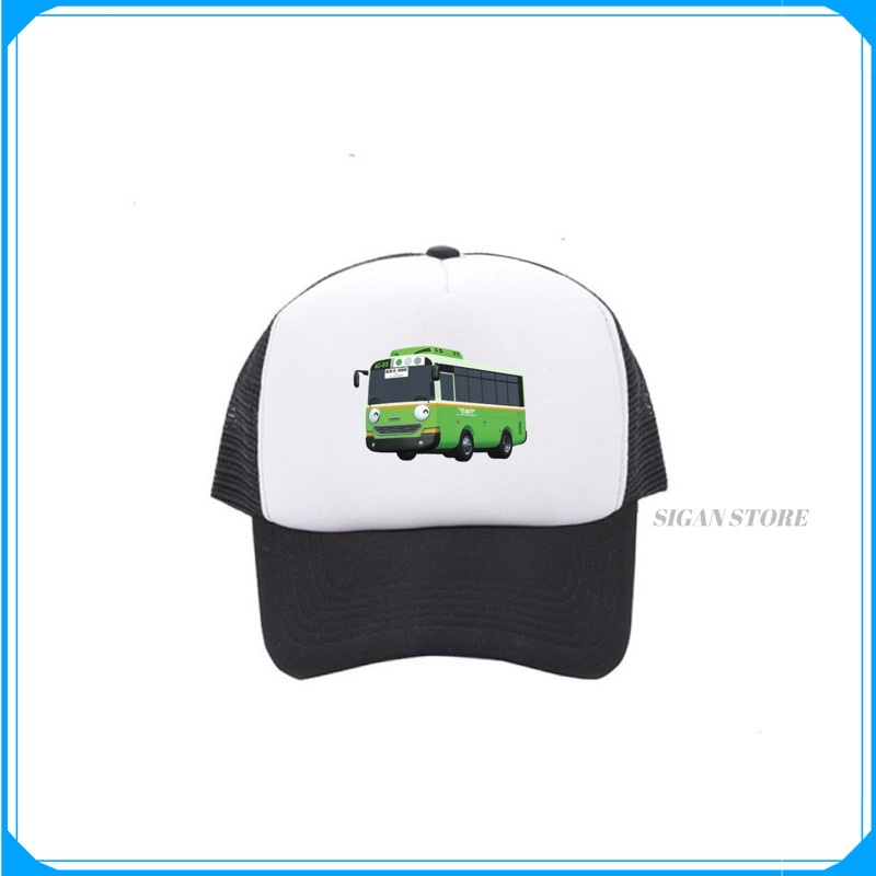 Topi Trucker Tayo - HITAM PUTIH