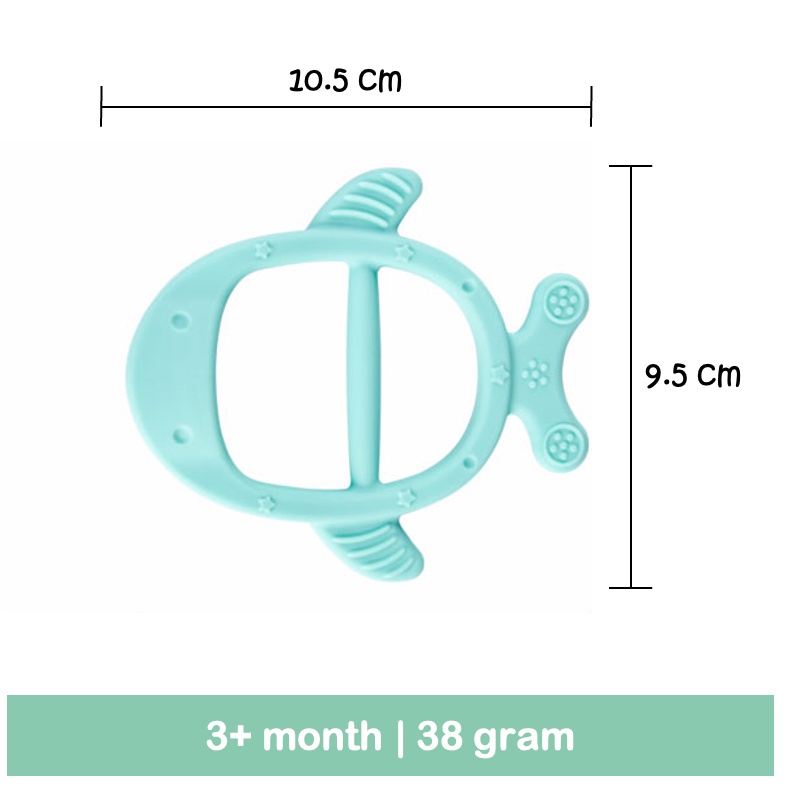 LIGERA Teether Silicone Baby Shark / Cow Gigitan Gelang Premium BPA FREE