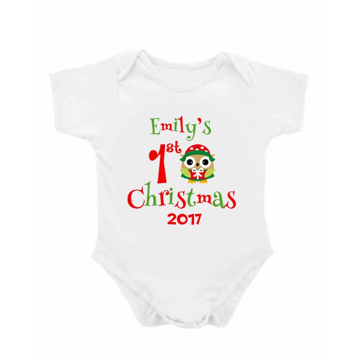 Jumper custom first christmas ow (girl)