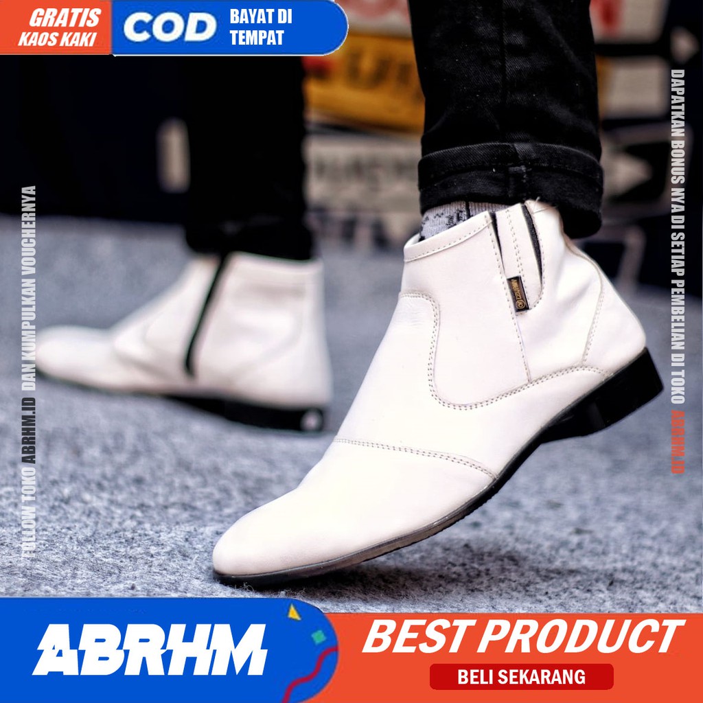 ABRHM X FOX Sepatu Formal Pria Sepatu Pria Casual Pantofel Sepatu Kasual Oxford Kerja Kantor Kuliah Kondangan Gaya Keren Kekinian Original Murah Terlaris