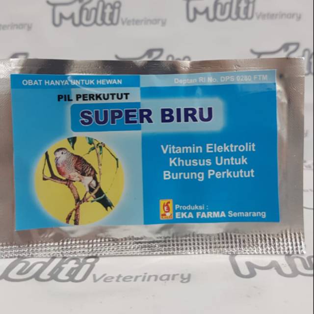 SUPER BIRU PERKUTUT 12 Pil Eka Farma - Vitamin Elektrolit Perkutut