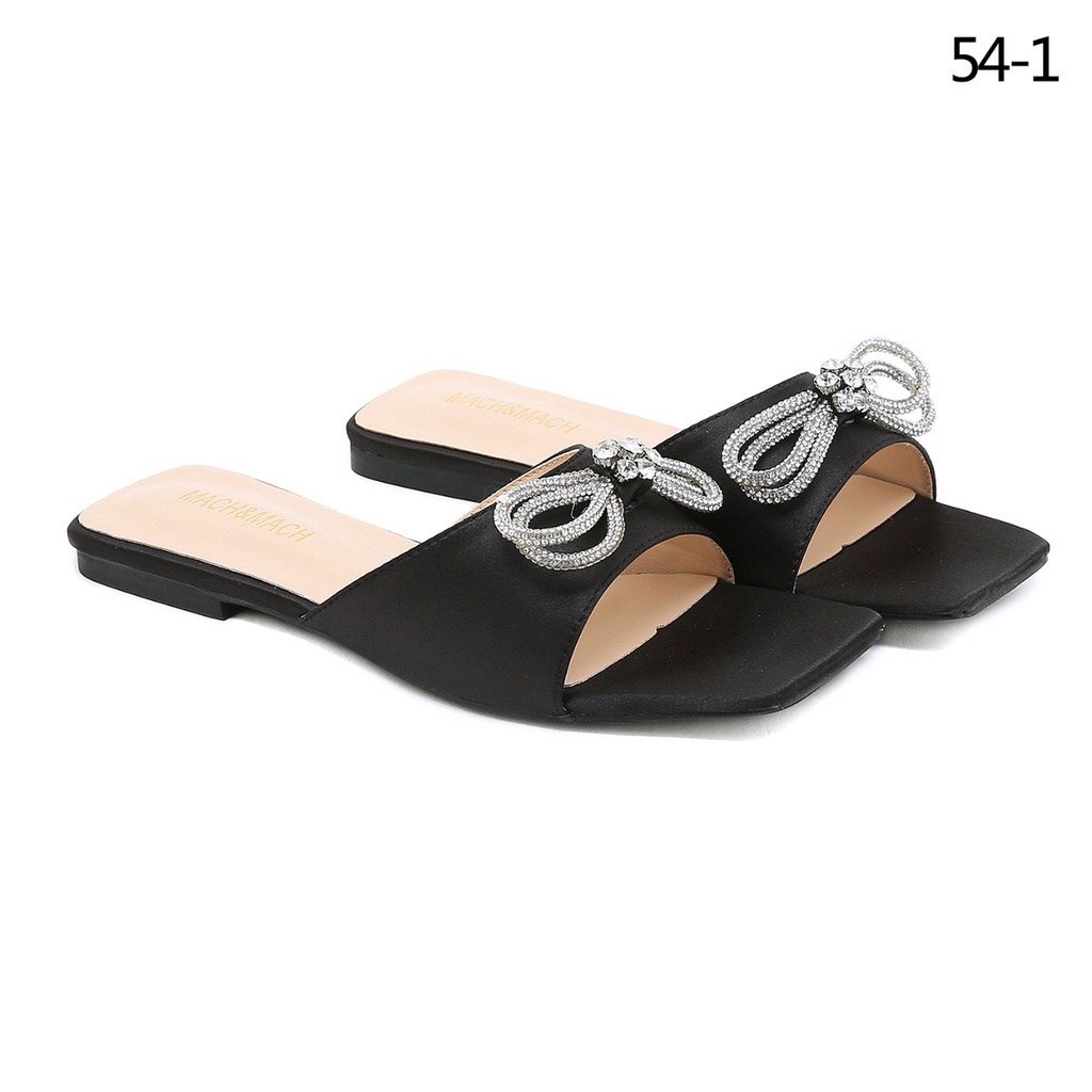 MM Double Bow Flat Mules #54-1