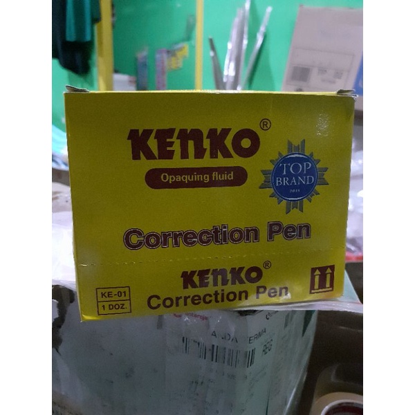 Tip Ex Cair Kenko KE-01[1 box] / Correction Pen Pulpen / Tape X Kertas [12 pcs]