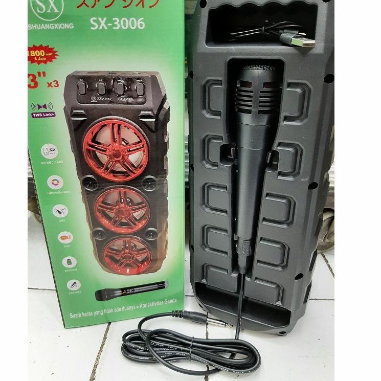 ㆊ COD Speaker Bluetooth Karaoke 3 Tingkat SX-3006/Salon Karaoke Bluetooth SX-Y3006/ TERMURAH 2990 ☀