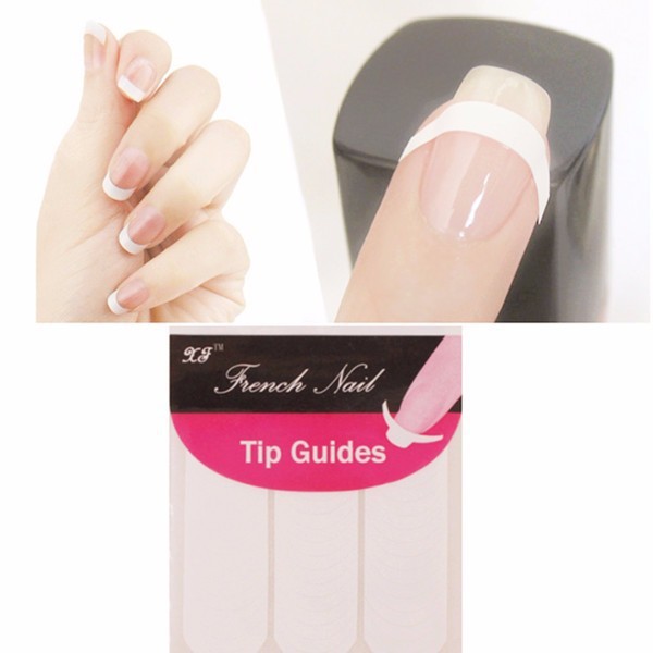 French Tip Guide E (96 Pieces) / Sticker Kuku Manicure