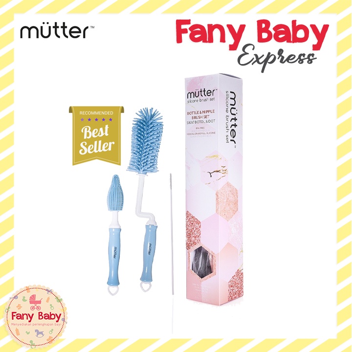 MUTTER 3IN1 BOTTLE NIPPLE STRAW SILICONE BRUSH