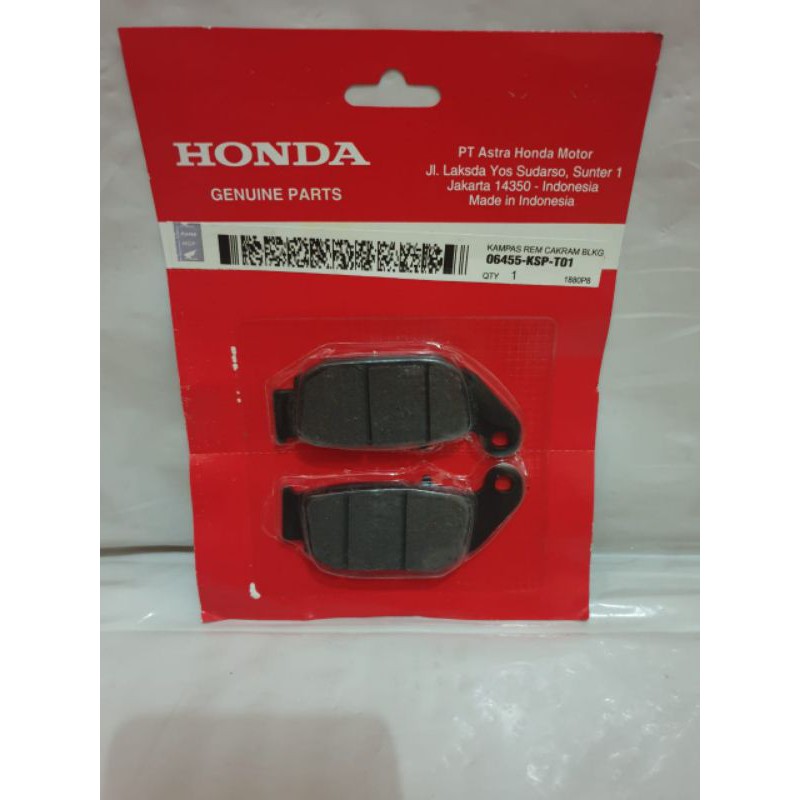 kampas rem dispad belakang honda megapro, cbr150 KSP