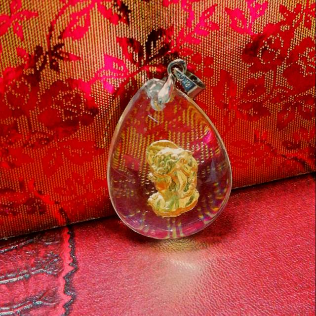 Liontin Pixiu Bahan Emas 24k Berlapis Kristal