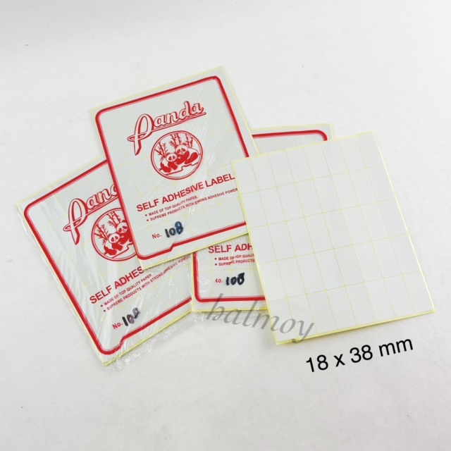 

STICKER LABEL / NAMA NO. 108 18 X 38 MM ( 7 LEMBAR )