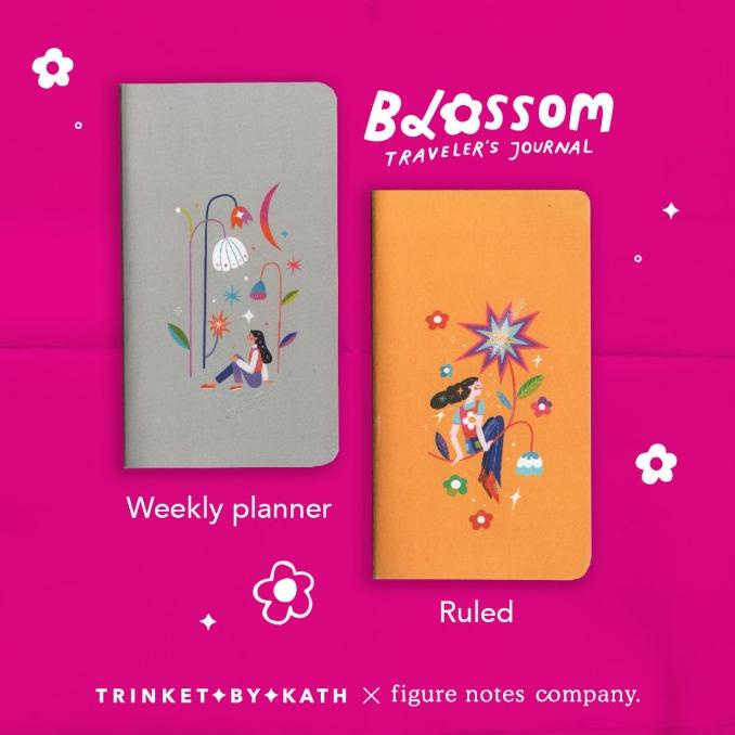 

Office & Stationery | Buku Tulis | Blossom Weekly Planner & Ruled Notebook - Figure Notes X Trinket | Best Seller