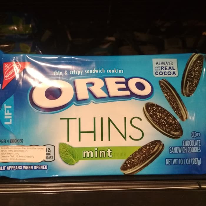 

Nabisco Oreo Thins Mint Choc Sndwh 287gr