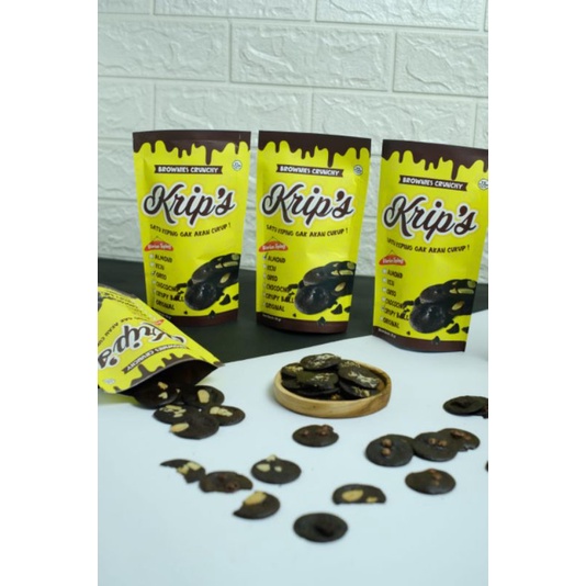 

Brownies Super Renyahhh Cruncyyy "KRIP'S" rasa ALMOND Slice Premium