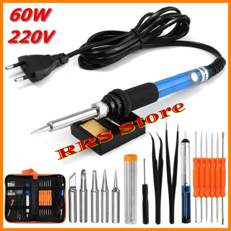 Taffware Peralatan Solder Satu set tool Solder Iron Kit 7 in 1 60W 220V - SIK-002 solder satu paket