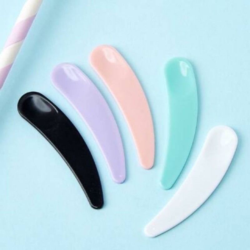 Spatula krem/cream mini bahan plastik halus/spatula foundation