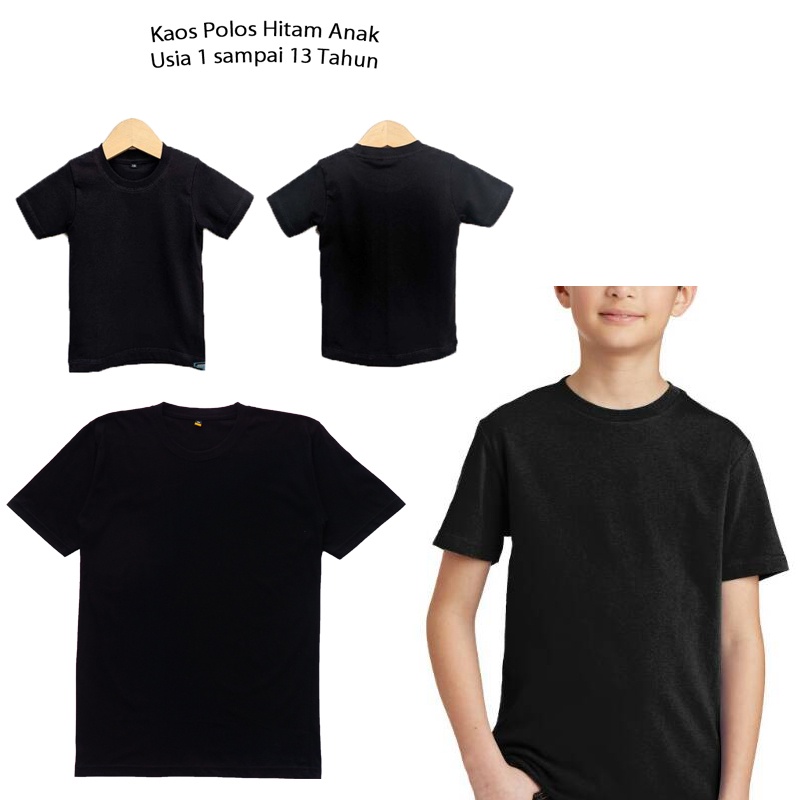 KAOS POLOS HITAM KAOS DISTRO MURAH SALE KAOS POLOS LUCU BISA COD KAOS CEWEK COWOK KAOS BUAT SABLON / KAOS POLOS LENGAN PENDEK COTTON COMBED 30S / Jns Kaos Polos Bayi &amp; Anak Untuk Usia 6 Bulan-12 Tahun Bahan Katun Combed 30s