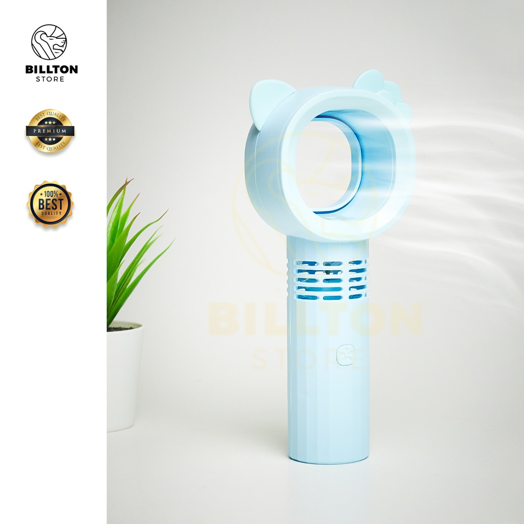 Kipas Angin Mini Portable Bladeless / Cute Mini Fan USB Rechargeable