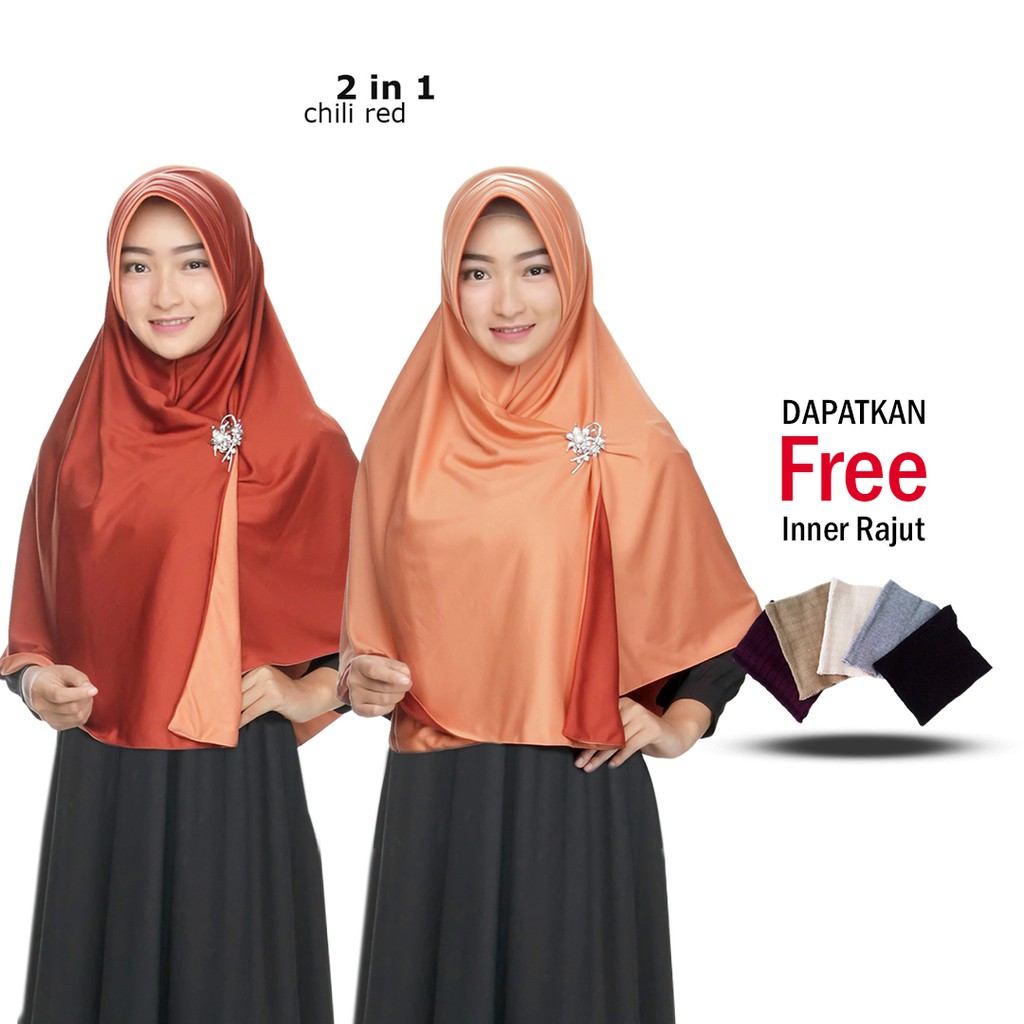 BAYAR DITEMPAT COD 100 ORI Hijab Jilbab Polos Bolak