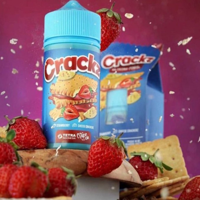 TETRA X VAPEON CRACKZ V1 STRAWBERRY CHEESE 3MG 6MG 60ML